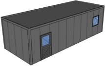 Platdak loods/ berging 4x10m | Goothoogte 3m