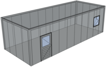 Platdak loods/ berging 4x10m | Goothoogte 3m