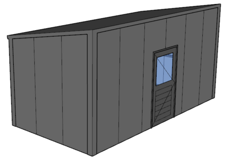 Lessenaarsdak berging 3x6m| Nokhoogte 3m | Vanaf € 10.258,- excl. BTW