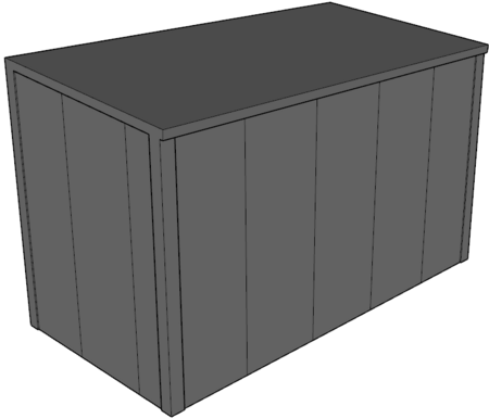 Lessenaarsdak berging 2,5x5m | Nokhoogte 3m