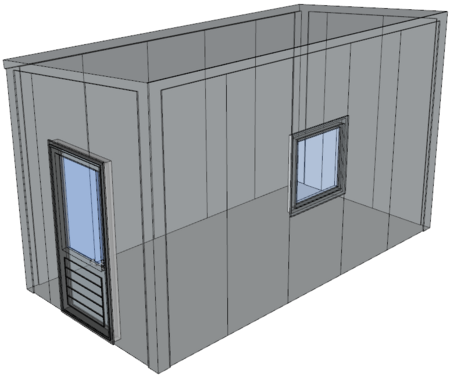 Lessenaarsdak berging 2,5x5m | Nokhoogte 3m