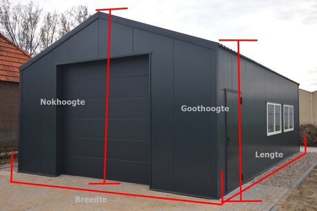 Zadeldak loods 6x16m | Diverse goot-/nokhoogtes | Vanaf 27.719,- excl. BTW Zadeldak loods 6x16m | Diverse goot-/nokhoogtes | Vanaf 27.719,- excl. BTW