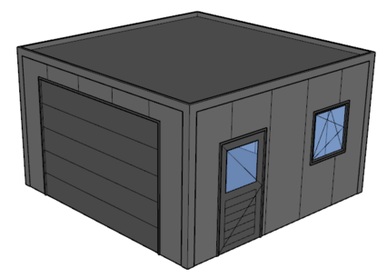 Platdak loods/ garage 5x5m | Goothoogte 3m | Vanaf € 21.166,- excl. BTW Platdak loods/ garage 5x5m | Goothoogte 3m | Vanaf € 21.166,- excl. BTW