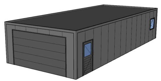 Platdak loods/ garage 6x12m | Goothoogte 3m | Vanaf € 33.333,- excl. BTW Platdak loods/ garage 6x12m | Goothoogte 3m | Vanaf € 33.333,- excl. BTW