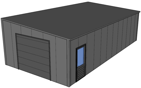Lessenaarsdak loods/ garage 6x12m| Diverse goot-/nokhoogtes | Vanaf € 25.589,- excl. BTW Lessenaarsdak loods/ garage 6x12m| Diverse goot-/nokhoogtes | Vanaf € 25.589,- excl. BTW