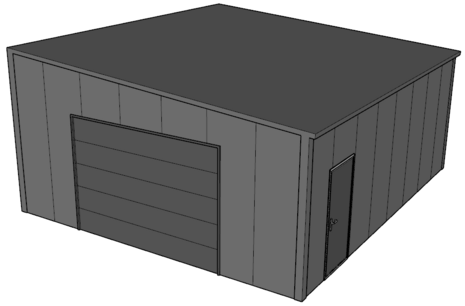 Lessenaarsdak loods/ garage 7x8m| Diverse goot-/nokhoogtes | Vanaf € 22.512,- excl. BTW Lessenaarsdak loods/ garage 7x8m| Diverse goot-/nokhoogtes | Vanaf € 22.512,- excl. BTW