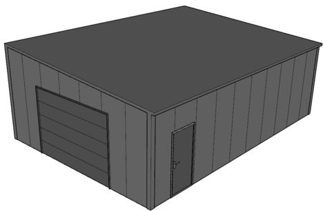 Lessenaarsdak loods/ garage 7x10m| Diverse goot-/nokhoogtes | Vanaf € 24.924,- excl. BTW Lessenaarsdak loods/ garage 7x10m| Diverse goot-/nokhoogtes | Vanaf € 24.924,- excl. BTW