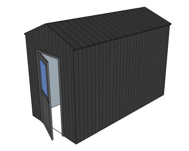 Berging | Zadeldak | 2.00x4.00x2.50m | On-geïsoleerd Berging | Zadeldak | 2.00x4.00x2.50m | On-geïsoleerd