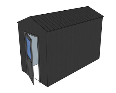 Berging | Zadeldak | 2.00x4.00x2.50m | Geïsoleerd Berging | Zadeldak | 2.00x4.00x2.50m | Geïsoleerd