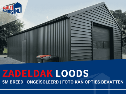 Zadeldak | 5.0m Breed | 3.0m Goothoogte | Ongeïsoleerd Zadeldak | 5.0m Breed | 3.0m Goothoogte | Ongeïsoleerd