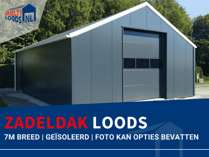 Zadeldak | 7.0m Breed | 3.0m Goothoogte | Geïsoleerd Zadeldak | 7.0m Breed | 3.0m Goothoogte | Geïsoleerd