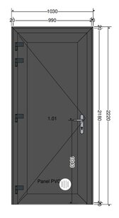 Loopdeur | Kunststof | Enkel | Blind Loopdeur | Kunststof | Enkel | Blind