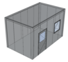 Platdak berging 3x5m | Groothoogte 3m | Vanaf € 9.996,- excl. BTW