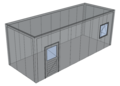 Platdak berging 3x8m | Goothoogte 3m | Vanaf € 12.950,- excl. BTW
