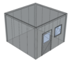Platdak loods/ berging 4x4m | Goothoogte 3m | Vanaf € 10.081,- excl. BTW