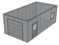 Platdak loods/ garage 4x8m | Goothoogte 3m | Vanaf € 23.340,- excl. BTW