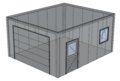 Platdak loods/ garage 5x6m | Goothoogte 3m | Vanaf € 22.413,- excl. BTW