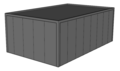Platdak loods/ garage 5x8m | Goothoogte 3m | Vanaf € 25.313,- excl. BTW