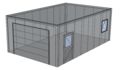 Platdak loods/ garage 5x8m | Goothoogte 3m | Vanaf € 25.313,- excl. BTW