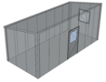 Lessenaarsdak berging 3x7m| Nokhoogte 3m | Vanaf € 11.102,- excl. BTW