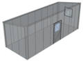 Lessenaarsdak berging 3x8m| Nokhoogte 3m | Vanaf € 12.009,- excl. BTW
