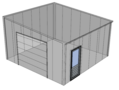 Lessenaarsdak loods/ berging 6x6m| Nokhoogte 3m | Vanaf € 19.012,- excl. BTW