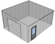 Lessenaarsdak loods/ garage 6x7m| Nokhoogte 3m | Vanaf € 20.109,- excl. BTW