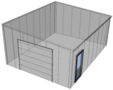 Lessenaarsdak loods/ garage 6x8m| Nokhoogte 3m | Vanaf € 21.205,- excl. BTW