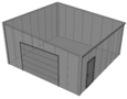 Lessenaarsdak loods/ garage 7x7m| Nokhoogte 3m | Vanaf € 21.306,- excl. BTW
