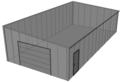 Lessenaarsdak loods/ garage 7x14m| Nokhoogte 3m | Vanaf € 29.748,- excl. BTW