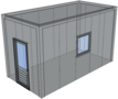 Platdak berging 2,5x5m | Groothoogte 3m | Vanaf € 7.500,- incl. BTW
