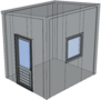 Lessenaarsdak berging 2,5x3m | Nokhoogte 3m