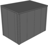 Lessenaarsdak berging 2,5x4m | Nokhoogte 3m
