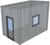 Lessenaarsdak berging 2,5x4m | Nokhoogte 3m